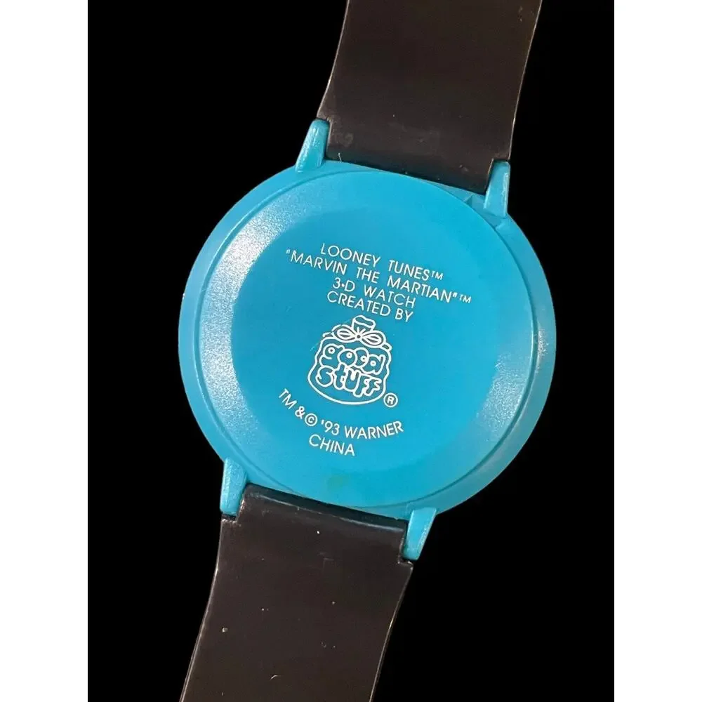 1993 Looney Tunes Marvin the Martian Greeting Earthlings 3D Watch New Battery - Picture 2 of 4